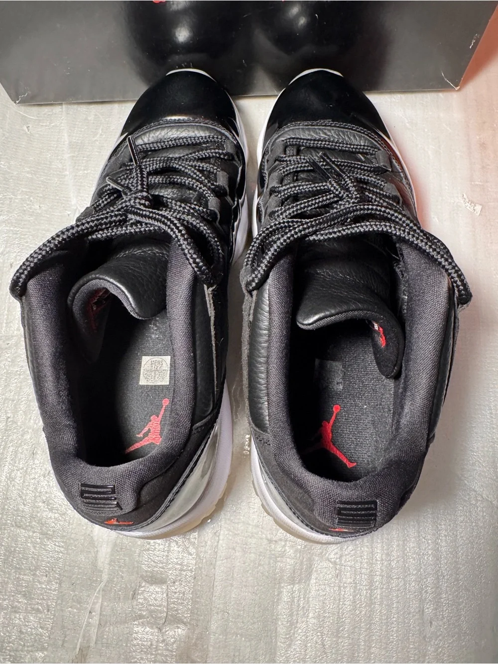 AV2187-001 Nike Air Jordan 11 Retro Low 72-10 Black Gym Red White Sail Men's 12